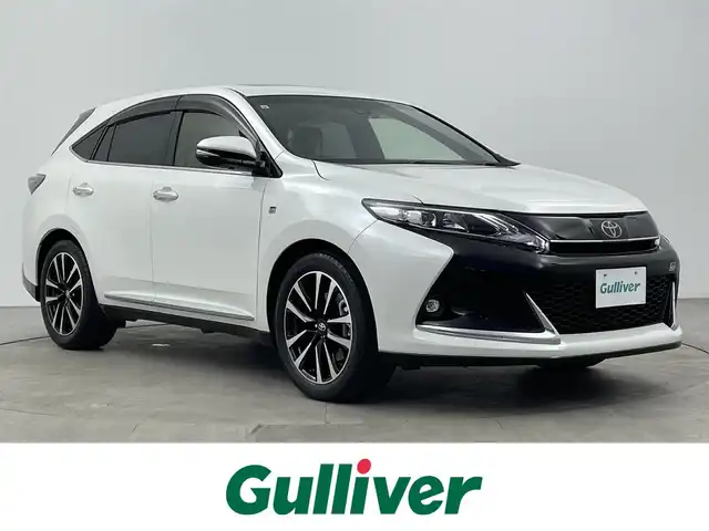 トヨタ ハリアー エレガンス GRスポーツ 大分県 2017(平29)年 5.9万km ホワイトパールクリスタルシャイン 純正SDナビ/（AM/FM/BT/SD/CD/フルセグ）/トヨタセーフティセンス/レーダークルーズコントロール/レーンキープアシスト/バックカメラ/ビルトインETC/D席パワーシート/ハーフレザーシート/ドライブレコーダー/電動パーキング/ブレーキホールド/MTモード付AT/プッシュスタート・スマートキー/LEDヘッドライト/オートライト/オートマチックハイビーム/電動格納ミラー