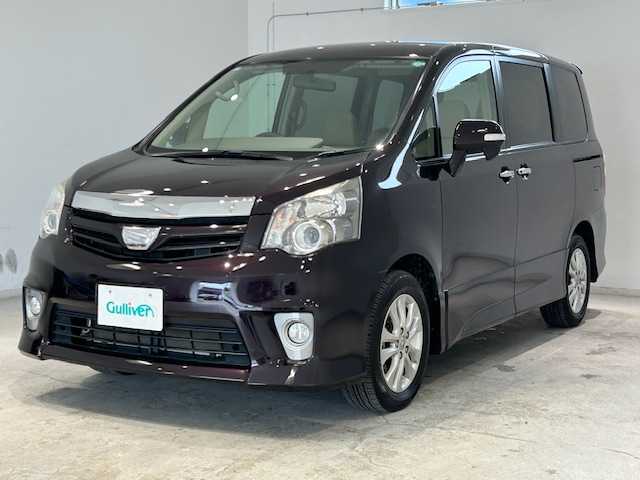 トヨタ ノア Si レイッシュ 宮城県 2011(平23)年 4.2万km ボルドーマイカメタリック 純正ナビ/バックカメラ/フルセグTV/Bluetooth、CD、DVD/後席用モニター/両側パワースライドドア/MTモード付きAT/パドルシフト/LEDヘッドライト/フォグランプ/オートライト/USB入力端子/ウォークスルー/プッシュスタート/純正アルミホイール/純正ビルトインETC/純正フロアマット/アンチロック・ブレーキ・システム