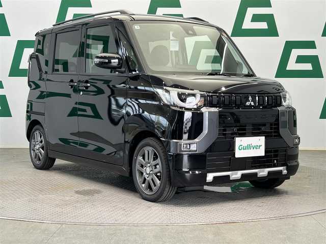 三菱 デリカミニ T プレミアム リミテッド ED 鹿児島県 2025(令7)年 0.1万km未満 アメジストブラック 登録済み未使用車　/取説　/保証書　/電格ミラー　/パドルシフト　/純正ディスプレイオーディオ　/Bluetooth/Applecarplay/AndroidAuto/ステアリングヒーター　/両側パワスラ　/ハンズフリーオートスライドドア　/標識認識機能　/ロール式サンシェード　/自動防眩ルームミラー/ヘッドライトレベライザー/クルコン/シートヒーター/純正アルミ