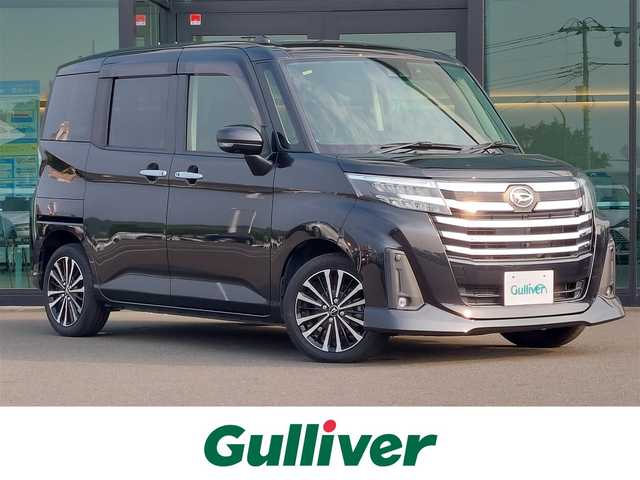 ダイハツ トール カスタムG ターボ 東京都 2022(令4)年 4.4万km ブラックマイカメタリック 純正ナビ/アダプティブクルーズコントロール/ドライブレコーダー/LEDヘッドライト/純正アルミホイール/プッシュスタート/両側パワースライドドア/アラウンドビューモニター/バックカメラ/Bluetooth/純正フロアマット/ビルトインETC/フォグランプ/USB入力端子/新車保証書/取扱説明書
