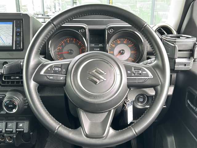 スズキ ジムニー XC 岐阜県 2021(令3)年 5.6万km ブルーイッシュブラックパール3 登録時走行距離55754km/社外ナビ/フルセグＴＶ/ルーフラック/４ＷＤ/前後ドライブレコーダー/レーンキープアシスト/シートヒーター/純正アルミホイール/純正フロアマット/ヘッドライトウォッシャー/ＬＥＤヘッドライト/オートライト/フォグランプ/禁煙車/ドアバイザー/ルーフラック/トランスファースイッチ/Bluetooth接続/USB入力端子/プッシュスタート/スマートキー/衝突被害軽減システム