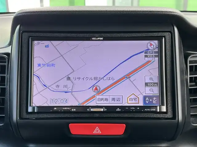 ホンダ Ｎ ＢＯＸ カスタム G 奈良県 2014(平26)年 4.5万km スマートブラック ＥＣＬＩＰＳＥナビ（AVN134M）/（ワンセグ／ＣＤ）/片側パワースライドドア/アイドリングストップ/横滑り防止/オートライト/電動格納ミラー/社外13インチＡＷ/スペアキーX1