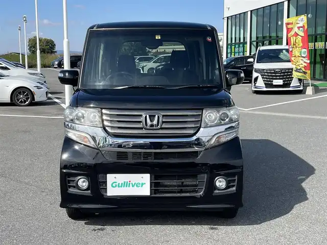 ホンダ Ｎ ＢＯＸ カスタム G 奈良県 2014(平26)年 4.5万km スマートブラック ＥＣＬＩＰＳＥナビ（AVN134M）/（ワンセグ／ＣＤ）/片側パワースライドドア/アイドリングストップ/横滑り防止/オートライト/電動格納ミラー/社外13インチＡＷ/スペアキーX1