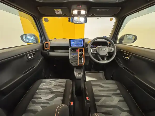 ダイハツ タフト G ターボ 群馬県 2021(令3)年 5.3万km フォレストカーキメタリック スマートアシスト/・アダプティブクルーズコントロール/・衝突軽減ブレーキ/・パーキングセンサー/・車線逸脱防止支援/・標識認識/・オートハイビーム/純正9インチSDナビ/　　フルセグ/BT/CD/DVD/    FM/AM/MEMORY MUSIC/    USB/HDMI/ipod/パノラマモニター/ガラスルーフ/自動駐車/前席シートヒーター/オートLEDヘッドライト/フォグランプ/電動パーキングブレーキ/オートブレーキホールド/純正15AW/純正フロアマット/スマートキー2本/前方ドライブレコーダー/ETC