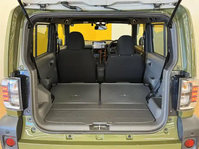 ダイハツ タフト G ターボ 群馬県 2021(令3)年 5.3万km フォレストカーキメタリック スマートアシスト/・アダプティブクルーズコントロール/・衝突軽減ブレーキ/・パーキングセンサー/・車線逸脱防止支援/・標識認識/・オートハイビーム/純正9インチSDナビ/　　フルセグ/BT/CD/DVD/    FM/AM/MEMORY MUSIC/    USB/HDMI/ipod/パノラマモニター/ガラスルーフ/自動駐車/前席シートヒーター/オートLEDヘッドライト/フォグランプ/電動パーキングブレーキ/オートブレーキホールド/純正15AW/純正フロアマット/スマートキー2本/前方ドライブレコーダー/ETC