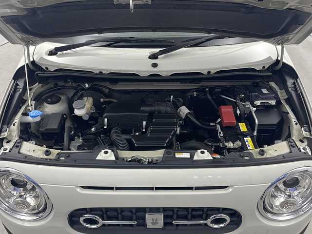 スズキ ラパン ＬＣ X 栃木県 2022(令4)年 0.7万km ソフトベージュメタリック スズキセーフティサポート/・デュアルカメラブレーキサポート/・誤発進抑制機能/・車線逸脱抑制機能/・車線逸脱警報機能/・ふらつき警報機能/・先行車発進お知らせ機能/・標識認識機能/・ハイビームアシスト/純正14インチAW/ハーフレザーシート/シートヒーター/USBソケット/オートライト/LEDライト/プッシュスタート/スマートキー