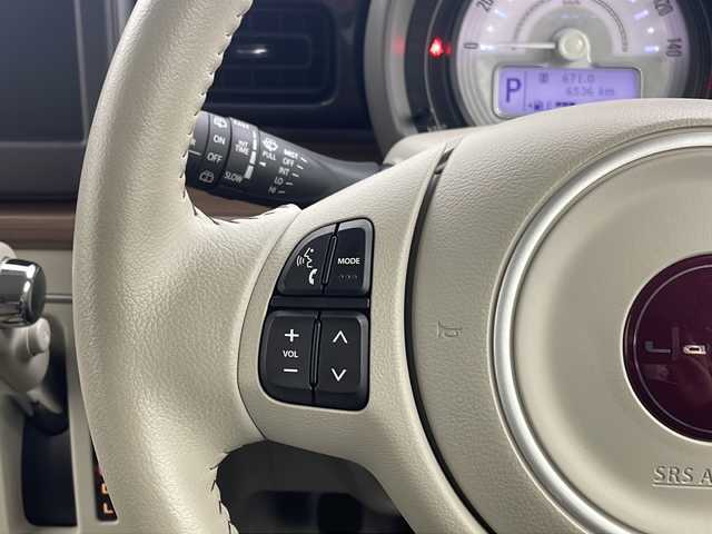 スズキ ラパン ＬＣ X 栃木県 2022(令4)年 0.7万km ソフトベージュメタリック スズキセーフティサポート/・デュアルカメラブレーキサポート/・誤発進抑制機能/・車線逸脱抑制機能/・車線逸脱警報機能/・ふらつき警報機能/・先行車発進お知らせ機能/・標識認識機能/・ハイビームアシスト/純正14インチAW/ハーフレザーシート/シートヒーター/USBソケット/オートライト/LEDライト/プッシュスタート/スマートキー