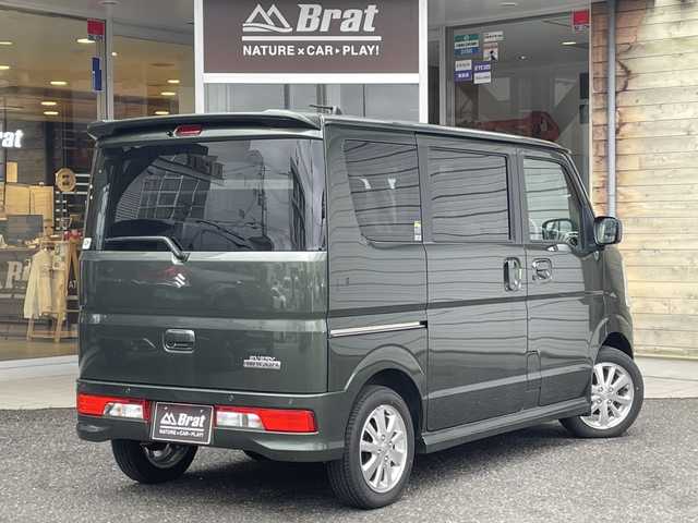 スズキ エブリィ ワゴン PZターボ 福島県 2023(令5)年 0.8万km クールカーキPM 4WDターボ/片側パワースライドドア/リヤパーキングソナー/D席シートヒーター/フォグランプ/衝突被害軽減ブレーキ/アイドリングストップ