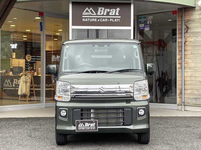 スズキ エブリィ ワゴン PZターボ 福島県 2023(令5)年 0.8万km クールカーキPM 4WDターボ/片側パワースライドドア/リヤパーキングソナー/D席シートヒーター/フォグランプ/衝突被害軽減ブレーキ/アイドリングストップ