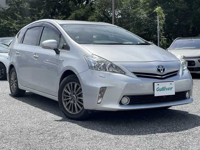 トヨタ プリウス α G チューンブラック 千葉県 2014(平26)年 9.3万km シルバーM 純正ディーラーナビ(AM/FM/CD/DVD/BT/フルセグ)/クルーズコントロール/バックカメラ/ステアリングリモコン/ヘッドライトウォッシャー/HIDヘッドライト/電動格納ミラー/純正フロアマット/ドアバイザー/ETC/プッシュスタート