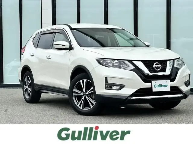 日産 エクストレイル 20X 大阪府 2017(平29)年 2.1万km ブリリアントホワイトパール 純正ナビ　/   フルセグTV/CD/DVD/Bluetooth　/バックモニター　/衝突軽減ブレーキ　/クリアランスソナー/アイドリングストップ/電動リアゲート　/前方ドライブレコーダー/オートマチックハイビーム/純正18インチアルミホイール　/純正フロアマット　/プッシュスタート　/スマートキー　/ビルトインＥＴＣ/禁煙車