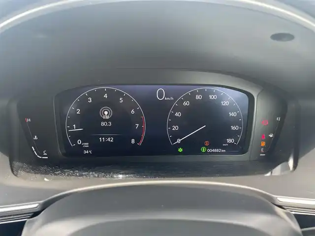 ホンダ シビック EX 静岡県 2023(令5)年 0.5万km プラチナホワイトパール HondaSENSING/HondaCONNECTディスプレー/　AM FM Bluetooth スマホ連携/バックカメラ/アダプティブクルーズコントロール/ブラインドスポットモニタリング/前後クリアランスソナー/前席シートヒーター/前席パワーシート/電動パーキングブレーキ/オートブレーキホールド/6速MT/リアウイング/ワイヤレス充電/USBジャック/スマートキー×2本/ETC2.0/BOSEプレミアムサウンド