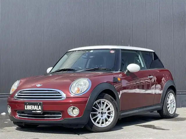 ＭＩＮＩ ミニ クーパー 道東・釧路十勝 2007(平19)年 6.8万km ワイン／銀 純正オーディオ/純正マット/スペアキ－1本/純正アルミホイール積み込み