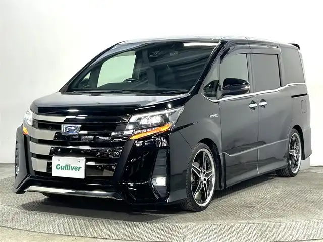 トヨタ ノア ハイブリッド Si ダブルバイビー 大阪府 2018(平30)年 4.3万km ブラック ALPINEナビ(フルセグ/DVD再生/Bluetooth) バックカメラ 後席モニター ETC 両側パワースライドドア 衝突軽減 クルコン トヨタセーフティセンス シートヒーター ドラレコ
