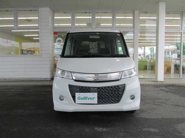 スズキ パレット ＳＷ TS 千葉県 2012(平24)年 5.9万km パールホワイト ワンオーナー/社外メモリーナビ、フルセグTV/オーディオ【CD/DVD/SD】/両側パワースライドドア/HIDヘッドライト&ハロゲンフォグ/純正14インチアルミホイール/ウィンカードアミラー/革巻きステアリング/オートライト/スマートキー/純正フロアマット/ドアバイザー/新車保証書/取扱説明書/スペアキー /整備記録簿/　【H25/H27/H29/R1/R3/R5】スズキ有
