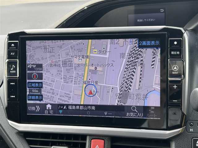トヨタ エスクァイア ハイブリッド Gi 福島県 2021(令3)年 2.1万km ブラック ワンオーナー/トヨタセーフティセンス/アルパイン製9インチナビ/　【フルセグ/CD/DVD/SD/BT/HDMI】/アルパインフリップダウンモニター/ドライブレコーダー前後/ETC/ステアリングリモコン/クルーズコントロール/前席シートヒーター/フロントスポイラー/両側パワースライドドア/LEDヘッドライト（AUTO機能付き）/　・フォグランプ/オートマチックハイビーム/パーキングアシスト/レーンキープアシスト/コーナーセンサー/社外フロアマット/社外フロアマット/合皮シート/衝突軽減システム/横滑り防止機能