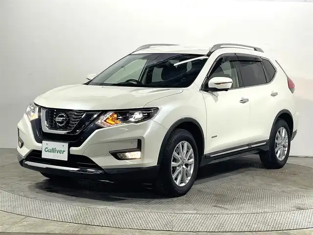 日産 エクストレイル ハイブリッド 20X 大阪府 2017(平29)年 4.7万km ブリリアントホワイトパール ProPILOT 純正ナビ(フルセグ/DVD再生/Bluetooth) 360カメラ デジタルインナーミラー ETC 革シート 電動リアゲート 衝突軽減 レーダークルコン クリアランスソナー
