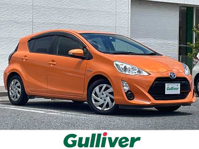 トヨタ アクア S 千葉県 2015(平27)年 4.3万km オレンジパールクリスタルシャイン ナビNSZN-W64T バックカメラ ドラレコ ETC DVD  BT スマートキー プッシュスタート ステアスイッチ 横滑り防止 フロアマット ドアバイザー ナビレディパッケージ スマートエントリー