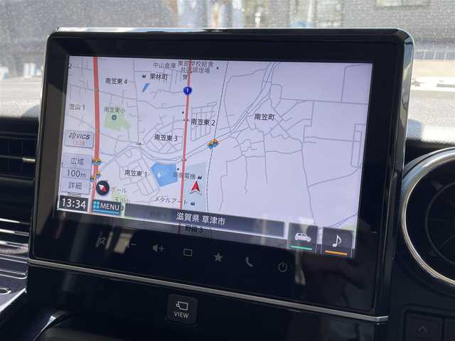 スズキ スペーシア カスタム HYBRID XS 滋賀県 2022(令4)年 2万km フェニックスレッドパール/ブルーイッシュブラックパール 純正9型ナビ/CD/DVD/Bluetooth/フルセグTV/全方位カメラ/両側パワースライドドア/ハーフレザーシート/シートヒーター/プッシュスタート/スマートキー/後方ソナー/LEDヘッドライト/純正アルミホイール