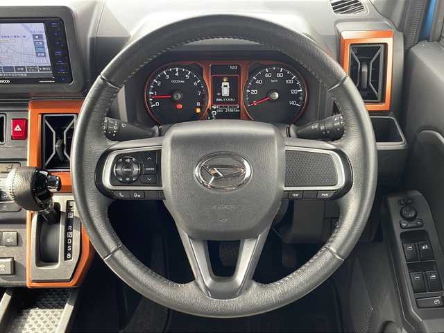 ダイハツ タフト G 茨城県 2020(令2)年 2.2万km スプラッシュブルーM 社外ナビ フルセグ/CD/DVD/AM/FM/ガラスルーフ/前シートヒーター/電動パーキングブレーキ/ブレーキホールド/スマートアシスト/アイドリングストップ/コーナーセンサー/革巻きステアリング/バックカメラ/LEDフォグランプ/LEDオートライト/スマートキー