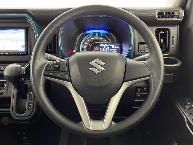 スズキ ハスラー HYBRID G 宮崎県 2020(令2)年 4.9万km デニムブルー ガンメタリック 2トーン 禁煙車/衝突被害軽減ブレーキ/社外ナビTV/（ストラーダ/CN-E320D/CD/Bluetooth/ワンセグTV)/社外前後ドライブレコーダー/社外ETC/社外フロアマット/純正セキュリティアラーム/レーンディパーチャーアラート/クリアランスソナー/エネチャージ/前席シートヒーター/リアプライバシーガラス/オートエアコン/スマートキー/プッシュエンジンスタート/スペアキー/新車時保証書/取扱い説明書