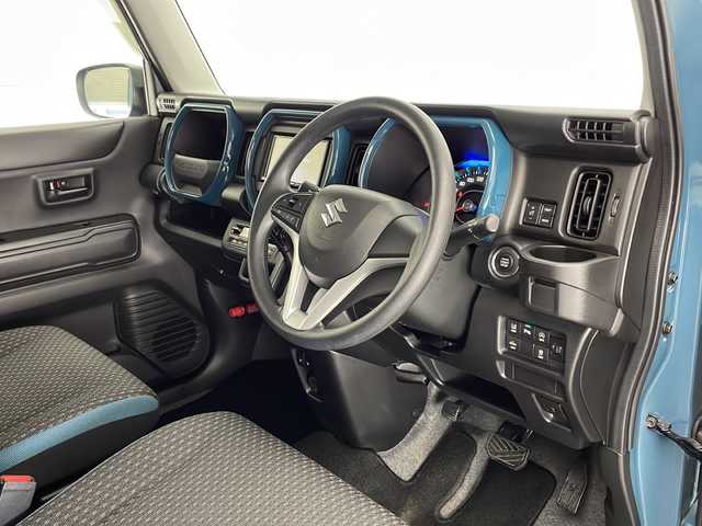 スズキ ハスラー HYBRID G 宮崎県 2020(令2)年 4.9万km デニムブルー ガンメタリック 2トーン 禁煙車/衝突被害軽減ブレーキ/社外ナビTV/（ストラーダ/CN-E320D/CD/Bluetooth/ワンセグTV)/社外前後ドライブレコーダー/社外ETC/社外フロアマット/純正セキュリティアラーム/レーンディパーチャーアラート/クリアランスソナー/エネチャージ/前席シートヒーター/リアプライバシーガラス/オートエアコン/スマートキー/プッシュエンジンスタート/スペアキー/新車時保証書/取扱い説明書