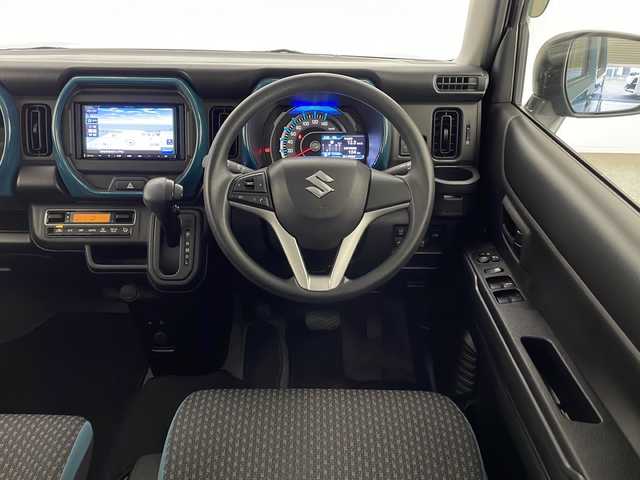 スズキ ハスラー HYBRID G 宮崎県 2020(令2)年 4.9万km デニムブルー ガンメタリック 2トーン 禁煙車/衝突被害軽減ブレーキ/社外ナビTV/（ストラーダ/CN-E320D/CD/Bluetooth/ワンセグTV)/社外前後ドライブレコーダー/社外ETC/社外フロアマット/純正セキュリティアラーム/レーンディパーチャーアラート/クリアランスソナー/エネチャージ/前席シートヒーター/リアプライバシーガラス/オートエアコン/スマートキー/プッシュエンジンスタート/スペアキー/新車時保証書/取扱い説明書