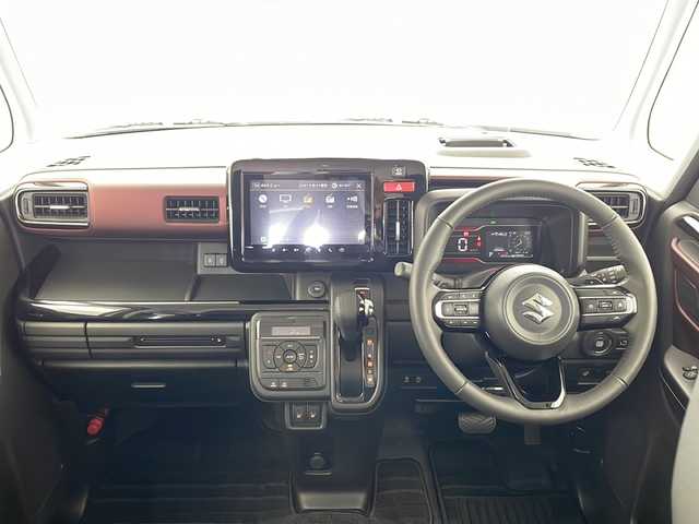スズキ スペーシア カスタム HYBRID XS ターボ 千葉県 2024(令6)年 0.5万km ピュアホワイトP ワンオーナー/純正ナビ　/フルセグＴＶ　/全方位モニター　/Bluetooth USB AppleCarPlay AndroidAuto DVD CD　/ビルトインＥＴＣ　/前後ドライブレコーダー　/追従クルーズコントロール　/両側パワースライドドア　/ヘッドアップディスプレイ/パドルシフト/ステアリングヒーター/シートヒーター/リアサーキュレーター/コーナーセンサー/デュアルセンサーブレーキサポートII/シーケンシャルウィンカー/パドルシフト/LEDヘッドライト/スマートキー×２/純正フロアマット/保証書/取扱説明書