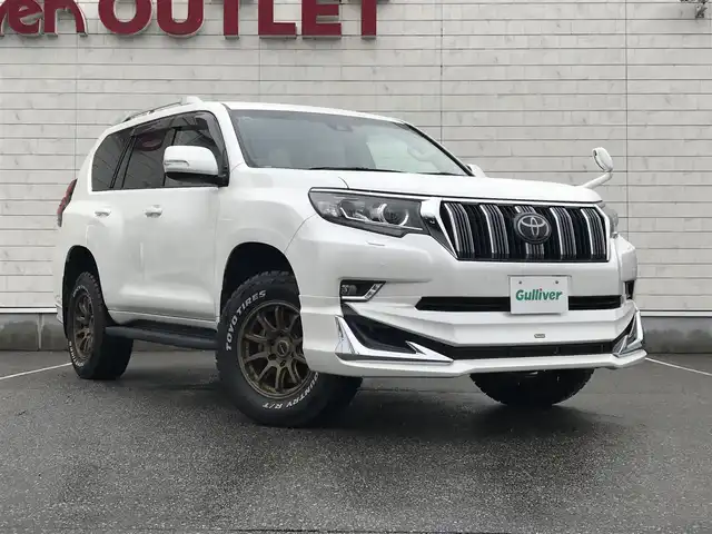 トヨタ ランドクルーザー プラド TX 富山県 2018(平30)年 5.7万km ホワイトパールクリスタルシャイン 4WD/モデリスタエアロ/JAOSホイール/アルパインナビ/フルセグTV/バックカメラ/ドライブレコーダー/プリクラッシュセーフティ/レーンキープアシスト/コーナーセンサー/レーダークルーズコントロール/デジタルインナーミラー/プッシュスタート/スマートキー/ステアリングスイッチ/ETC
