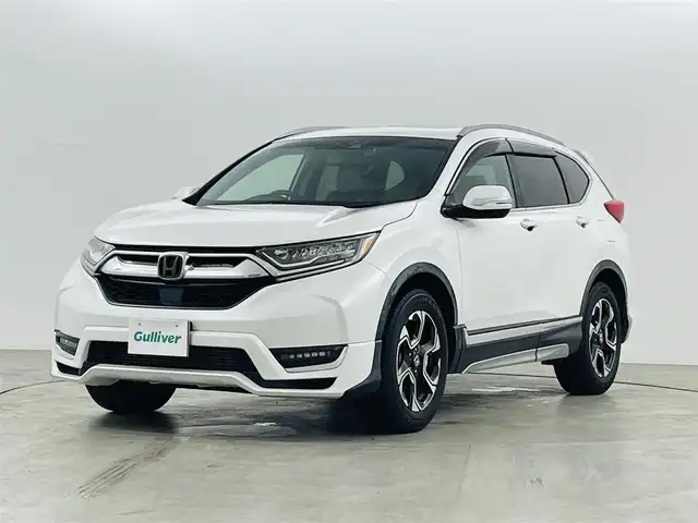 ホンダ ＣＲ－Ｖ EX・マスターピース 福島県 2019(令1)年 4.1万km プラチナホワイトパール サンルーフ/純正メモリーナビゲーション/型式：VRU-195CVi/【CD/DVD/MSV/SD/Bluetooth/フルセグTV】/・バックカメラ/・ETC2.0/・荷室シガーソケット/ホンダセンシング/・衝突軽減ブレーキ/・レーンキープアシスト/・アダプティブクルーズコントロール/電子パーキングブレーキ/・ブレーキオートホールド/パワーバックドア/レザーシート/・運転席＋助手席パワーシート/・運転席ポジションメモリー/・前席シートヒーター/ルーフレール/革巻きステアリング/・ステアリングスイッチ/・チルトステアリング/・パドルシフト/LEDヘッドライト/・オートライト/・フロントフォグライト/電光スカッフプレート/純正18インチアルミホイール/純正フロアマット/電動格納ミラー/プッシュスタート/・スマートキー/・スペアキー/取扱説明書/・ナビゲーション取扱説明書/・保証書
