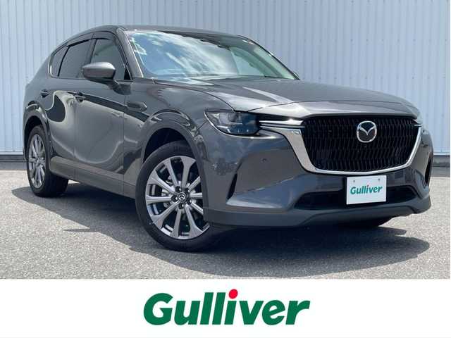 マツダ ＣＸ－６０ XD Lパッケージ 滋賀県 2023(令5)年 1.3万km マシーングレープレミアムM 純正12.3インチナビ/・FM/AM/・USB/HDMI/・Bluetooth/・フルセグTV/・AppleCarPlay/・AndroidAuto/360°ビューカメラ/ステアリングスイッチ/革巻きステアリング/ステアリングヒーター/全席シートヒーター/前席パワーシート/ワイヤレス充電/USB充電【タイプC】/前後ドライブレコーダー/スマートブレーキサポート/レーンキープアシスト/前方誤発進抑制/後方誤発進抑制/ブラインドスポットモニター/前側方車両検知/後側方車両検知/車線逸脱警報/降車時警告/パーキングセンサー/オートワイパー/オートヘッドラライト/LEDヘッドライト/電動格納ミラー