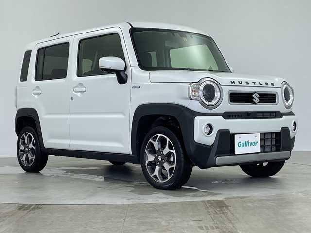 スズキ ハスラー HYBRID X 鹿児島県 2023(令5)年 2.3万km ピュアホワイトP 純正9インチメモリナビゲーション/フルセグ BT CD DVD FM AM/全方位カメラ/レーンキープアシスト/レーダークルーズコントロール/D/N席シートヒーター/シートバックテーブル/LEDヘッドライト/フォグライト/AUTOライト/スマートキー/純正15インチアルミホイール