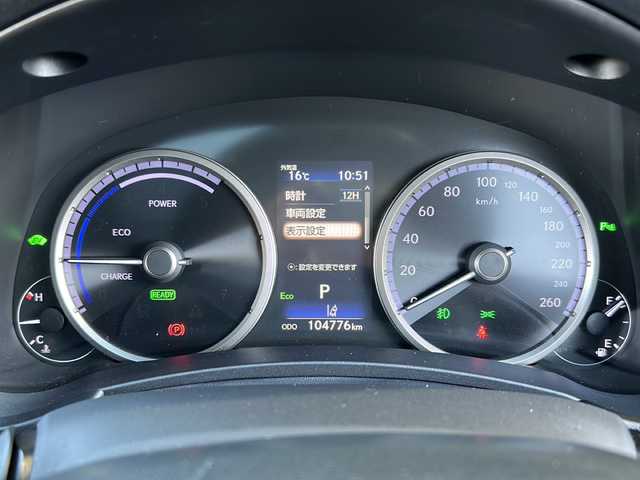 レクサス ＮＸ 300h Fスポーツ 静岡県 2018(平30)年 10.5万km ブラック 純正メモリナビ/・CD/・DVD/・フルセグＴＶ/・Bluetooth/・USB/・Miracast/・AUX/・AM/・FM/安全装備/・衝突軽減/・レーンキープ/・追従クルコン/・コーナーセンサー前後/・バックカメラ/・BSM/主要装備/・サンルーフ/・マークレビンソンサウンド/・電動リアゲート/・ETC2.0/・ルーフレール/・パワーシート全席/・シートヒーターD/N席/・エアシートD/N席/・ハンドルヒーター/・パドルシフト/・LEDヘッドライト/・オートライト/・オートハイビーム/・フォグランプ/・電動パーキングブレーキ/・オートホールド/・純正フロアマット/・純正アルミホイール