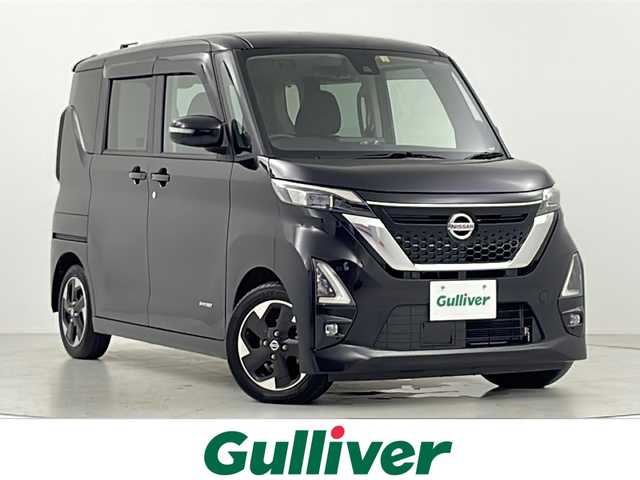 日産 ルークス HWS X プロパイロットED 大阪府 2022(令4)年 2.1万km ブラック プロパイロット/先進安全装備/　・エマージェンシーブレーキ/　・車線逸脱防止支援システム/　・車線逸脱警報/社外メモリナビ/　　CD/DVD/ワンセグTV/アラウンドビューモニター/バックカメラ/両側パワースライドドア/クルーズコントロール/LEDヘッドライト/フォグランプ/シートヒーター/純正14インチアルミホイール/コーナーセンサー/オートブレーキホールド/インテリジェントキー