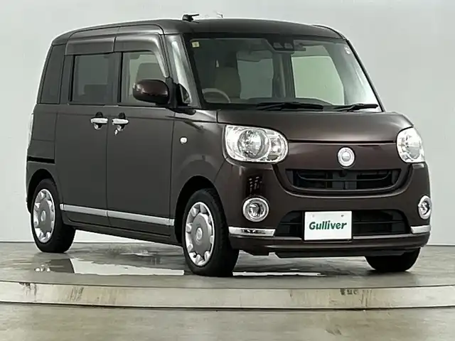 ダイハツ ムーヴ キャンバス X メイクアップ SA Ⅲ 愛知県 2018(平30)年 6.3万km プラムブラウンクリスタルマイカ 禁煙車/純正7インチナビ/（DVD/CD/フルセグTV/Bluetooth/AM/FM）/バックカメラ/スマートアシストIII/・衝突軽減ブレーキ/・レーンキープアシスト/・オートマチックハイビーム/・誤発進抑制機能/ドライブレコーダー/両側スライドドア/ベンチシート/横滑り防止装置/アイドリングストップ/電動格納ミラー/純正フロアマット/プッシュスタート/スマートキー/フロントフォグライト/オートエアコン