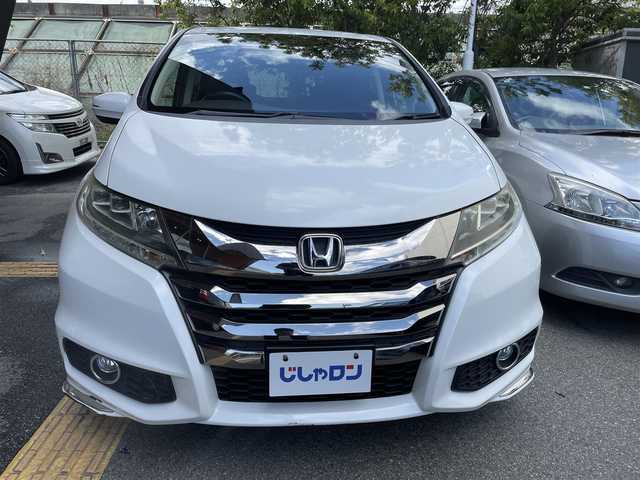 ホンダ オデッセイ アブソルート 兵庫県 2014(平26)年 10.7万km ホワイトオーキッドパール (株)IDOMが運営する【じしゃロン西宮店】の自社ローン専用車両になります。こちらは現金またはオートローンご利用時の価格です。自社ローンご希望の方は別途その旨お申付け下さい/＊ETC/＊バックカメラ/＊パワステ/＊パワーウィンドウ/＊アイドリングストップ/＊フルセグ/＊USBあり/＊ハーフレザー/＊片側パワスラ/＊横滑り防止装置/＊オートライト/＊シティブレーキアクティブシステムあり