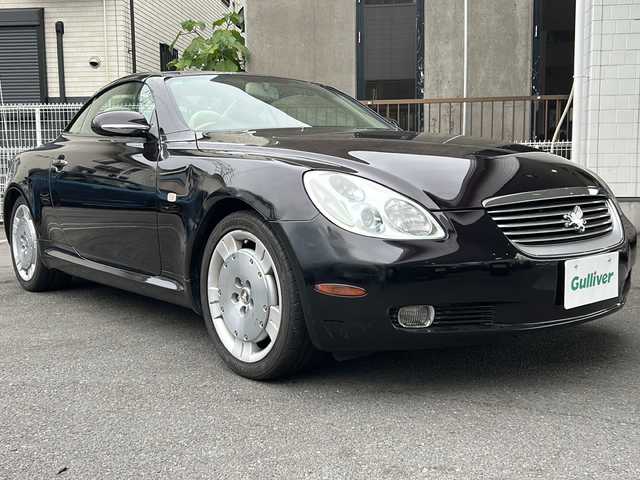 トヨタ ソアラ 430SCV 京都府 2004(平16)年 12.8万km ブラキッシュレッドマイカ 本革白シート　/ワンセグTV/純正ＡＷカバー付　/純正ＤＶＤナビ　/ＨＩＤヘッドライト　/クルーズコントロール　/Ｄ＋Ｎ席パワーシート　/Ｄ＋Ｎ席シートヒーター　/純正ＥＴＣ　/ＣＤ／ＣＤチェンジャー　/ＭＤ再生/電動ハンドル調整/フロントフォグランプ/盗難防止装置/Wエアバッグ