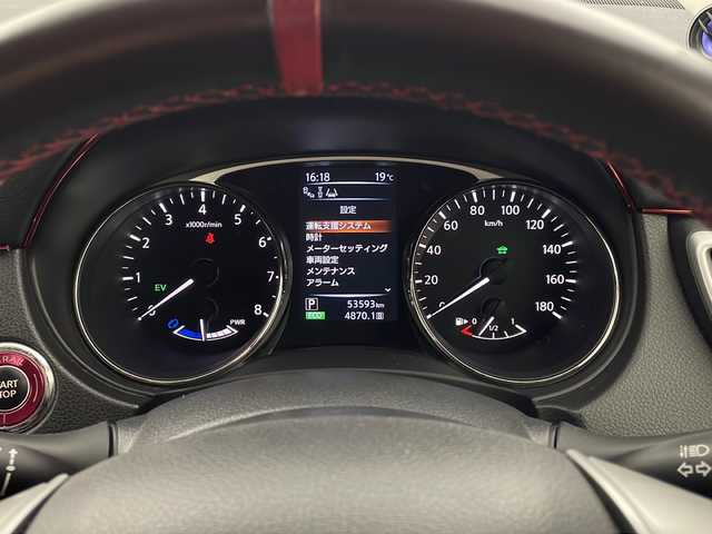 日産 エクストレイル ハイブリッド 20X エマージェンシーブレーキ 栃木県 2016(平28)年 5.4万km ダイヤモンドブラック ワンオーナー/ニスモエアロ（フロント/サイド/リア）/HKS4本出しマフラー/純正7インチナビ/AM FM CD USB AUX Bluetooth ワンセグTV/エマージェンシーブレーキパッケージ/・レーンアシスト/・進入禁止標識検知/・衝突軽減ブレーキ/・クリアランスソナー/全周囲カメラ/ETC/クルーズコントロール/ダウンヒルアシスト/パワーバックドア/シートヒーター/ブラインドスポットモニター/LEDヘッドライト/フォグランプ/オートライト/コーナリングスタビリティアシスト/アクティブエンジンブレーキ/ステアリングスイッチ/純正フロアマット