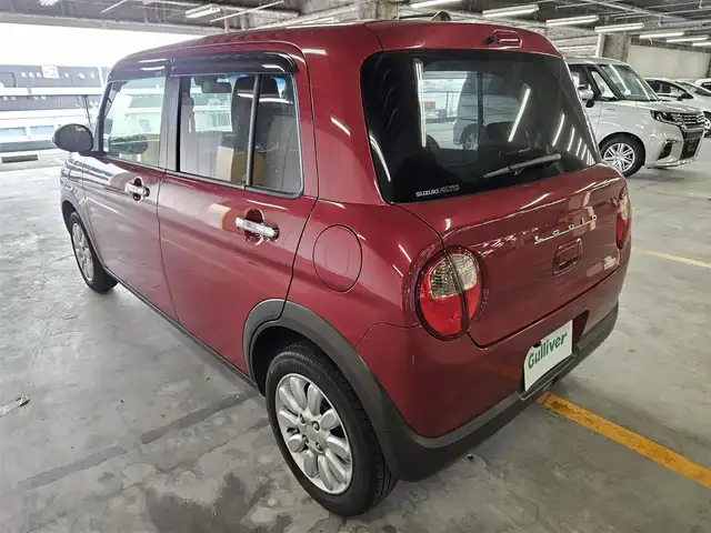 スズキ ラパン F リミテッド 福岡県 2018(平30)年 7.9万km フェニックスレッドパール ワンオーナー/4WD/カロッツェリア8型ナビ(BT/CD/DVD)/フルセグTV/バックカメラ/ビルトインETC/レーダーブレーキサポート/アイドリングストップシステム/エネチャージ/ウィンカー付電動オート格納ドアミラー/HIDヘッドランプ/オートライト/オートエアコン/本革巻きステアリング/パイピング付ファブリックシート/前席シートヒーター/純正14インチアルミホイール/キーレスプッシュスタートシステム/禁煙車