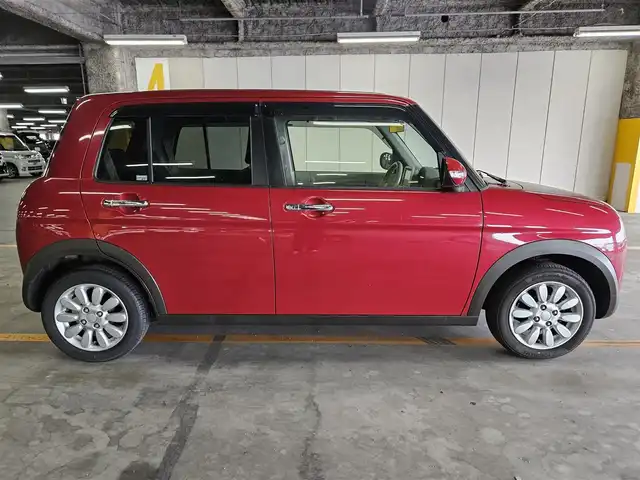 スズキ ラパン F リミテッド 福岡県 2018(平30)年 7.9万km フェニックスレッドパール ワンオーナー/4WD/カロッツェリア8型ナビ(BT/CD/DVD)/フルセグTV/バックカメラ/ビルトインETC/レーダーブレーキサポート/アイドリングストップシステム/エネチャージ/ウィンカー付電動オート格納ドアミラー/HIDヘッドランプ/オートライト/オートエアコン/本革巻きステアリング/パイピング付ファブリックシート/前席シートヒーター/純正14インチアルミホイール/キーレスプッシュスタートシステム/禁煙車
