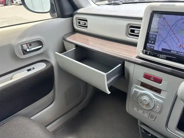 スズキ ラパン F リミテッド 福岡県 2018(平30)年 7.9万km フェニックスレッドパール スズキセーフティサポート/横滑り防止/盗難防止/SDナビ/フルセグTV　/BT/バックカメラ/純正アルミホイール/純正フロアマット/ビルトインETC/シートヒーター/LEDライト/１２Vソケット/プッシュスタート/スマートキー