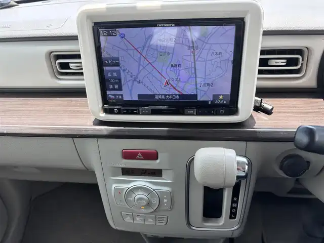 スズキ ラパン F リミテッド 福岡県 2018(平30)年 7.9万km フェニックスレッドパール スズキセーフティサポート/横滑り防止/盗難防止/SDナビ/フルセグTV　/BT/バックカメラ/純正アルミホイール/純正フロアマット/ビルトインETC/シートヒーター/LEDライト/１２Vソケット/プッシュスタート/スマートキー
