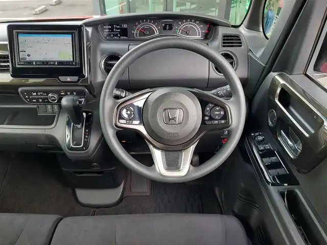 ホンダ Ｎ ＢＯＸ カスタム G L ホンダセンシング 東京都 2019(令1)年 2.4万km ミラノレッド 社外ナビ(DVIC-RZ710)/【DISC/MSV/SD/FM/AM/TV/BT/ipod/USB// HDMI/AUX】/バックカメラ/ビルトインETC/ドライブレコーダー/アダプティブクルーズコントロール/片側電動スライドドア/衝突軽減ブレーキ/LKAS/横滑り防止装置/後席サンシェード/USBポート/LEDヘッドライト/フォグランプ/純正14インチAW/プッシュスタート/スマートキー