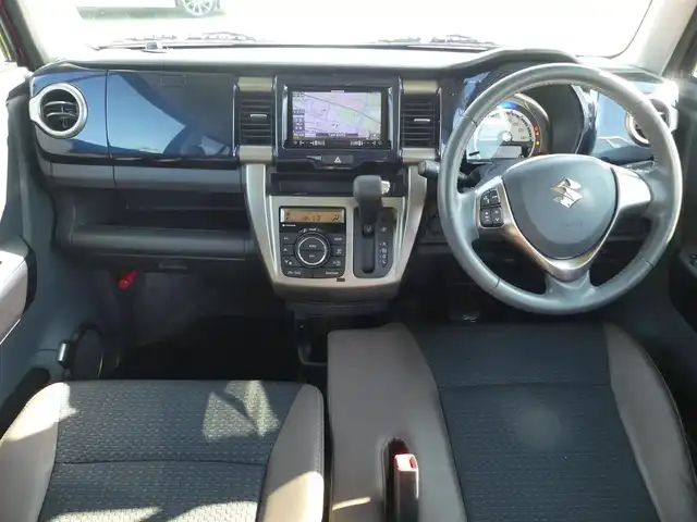 スズキ ハスラー Jスタイル Ⅲ 千葉県 2018(平30)年 2.4万km フェニックスレッドパール/スチールシルバー2トーン スズキセーフティサポート/アイドリングストップ/社外メモリーナビ/地デジTV/【DVD/CD再生機能　Bluetooth接続】/全方位モニター/ドライブレコーダー（前後撮影）/ハーフレザーシート/前席シートヒーター/革巻きステアリング/HIDヘッドライト/フォグライト/ウインカーミラー/純正15インチアルミホイル/スマートキー