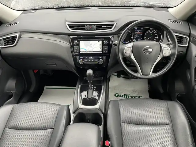 日産 エクストレイル ハイブリッド 20X エマージェンシーブレーキ 山形県 2016(平28)年 7.9万km ダイヤモンドブラック ４WD/衝突被害軽減システム/純正SDナビ/　　【CD　DVD　BT　フルセグ　USB　AUX】/アラウンドビューモニター/電動リアゲート/クルーズコントロール/LEDオートライト/シートヒーター/純正17インチアルミホイール/コーナーセンサー/アイドリングストップ/ステアリングスイッチ/電動格納ウィンカーミラー/フォグランプ/スマートキー×２/ETC