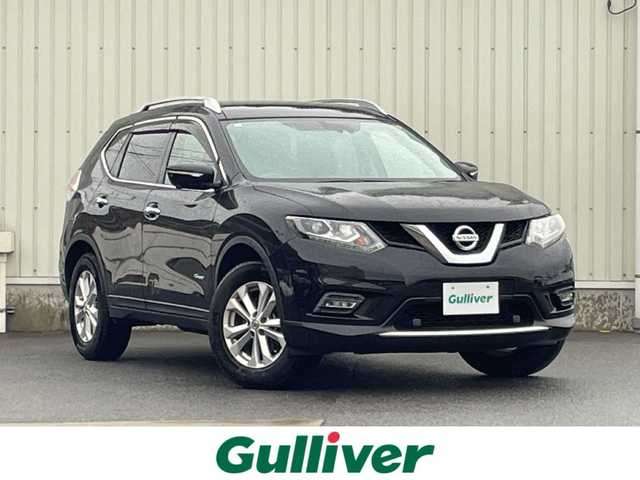 日産 エクストレイル ハイブリッド 20X エマージェンシーブレーキ 山形県 2016(平28)年 7.9万km ダイヤモンドブラック ４WD/衝突被害軽減システム/純正SDナビ/　　【CD　DVD　BT　フルセグ　USB　AUX】/アラウンドビューモニター/電動リアゲート/クルーズコントロール/LEDオートライト/シートヒーター/純正17インチアルミホイール/コーナーセンサー/アイドリングストップ/ステアリングスイッチ/電動格納ウィンカーミラー/フォグランプ/スマートキー×２/ETC