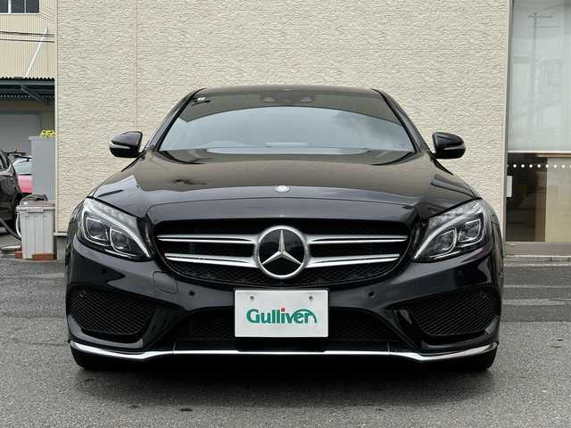 メルセデス・ベンツ Ｃ２００ アバンギャルド AMGライン 大阪府 2015(平27)年 7万km オブシディアンブラック 純正8インチHDDナビ/（フルセグTV/BT/MSV）/バックカメラ/クルーズコントロール/パドルシフト/レーンキープアシスト/ブラインドスポットモニター/前後コーナーセンサー/赤レザーシート/前席シートヒーター/前席パワーシート/メモリシート/純正18インチAW/ETC/保証書/取扱説明書/スペアキー　有