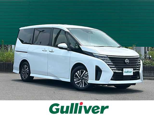日産 セレナ ハイウェイスター V Vセレクション 茨城県 2024(令6)年 1.4万km プリズムホワイト プロパイロット/純正9インチメーカーナビ/AM/FM/BT/HDMI/アラウンドビューモニター/バックカメラ/前後コーナーセンサー/横滑り防止装置/衝突被害軽減システム/盗難防止装置/レーンキープアシスト/両側パワースライドドア/LEDオートライト/追従機能付きクルーズコントロール/パドルシフト/ステアリングリモコン/パドルシフト/アイドリングストップ/USBポート/スマートキー/プッシュスタート/ETC/禁煙車