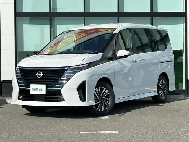 日産 セレナ e－パワー ハイウェイスター V 和歌山県 2025(令7)年 0.1千km プリズムホワイト 純正12.3インチナビ/全方位カメラ/フルセグTV/BT/HDMI/衝突被害軽減ブレーキ/レーンキープアシスト/レーダークルーズコントロール/前後コーナーセンサー/オートライト/ブラインドスポットモニター/レーンキープアシスト/ビルトインETC2.0/前後ドラレコ/両側パワスラ/ハンズフリーオートスライド/置くだけ充電器/デジタルインナーミラー/LEDヘッドライト/フォグランプ/ステアリングリモコン/オートホールド