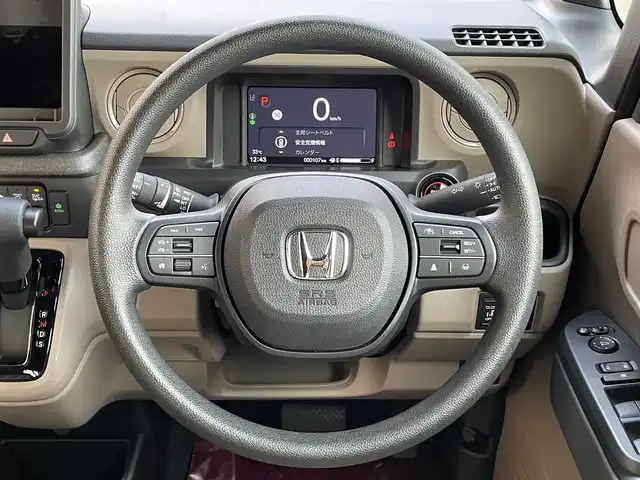 ホンダ Ｎ ＢＯＸ JOY 道北・旭川 2025(令7)年 0.1万km ベージュⅡ ワンオーナー/Honda SENSING/Honda CONNECT for Gathers＋ナビ装着用スペシャルパッケージ/左側パワースライドドア/運転席＆助手席シートヒーター/チェック柄撥水ファブリック(フロント・リアシート/リアシート背面/荷室スライドボード)/フロアアンダーボックス/LEDヘッドライト